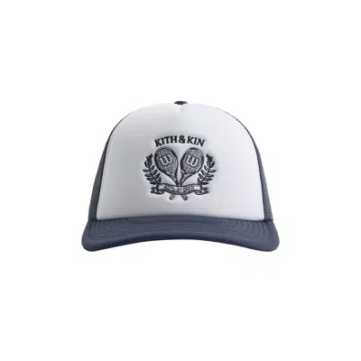 Pre-owned Kith X Wilson Polyfoam Nolan Trucker Hat 'nocturnal' | Blue | Women's Size Onesize