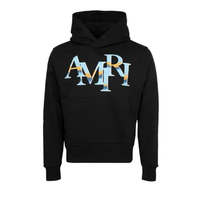 Pre-owned Amiri Staggered Chrome Hoodie 'black' | Men's Size S
