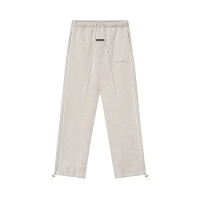 Pre-owned Essentials Fear Of God  Relaxed Fleece Sweatpant With Piping 'heather Stone/cloud White' | Grey | Men