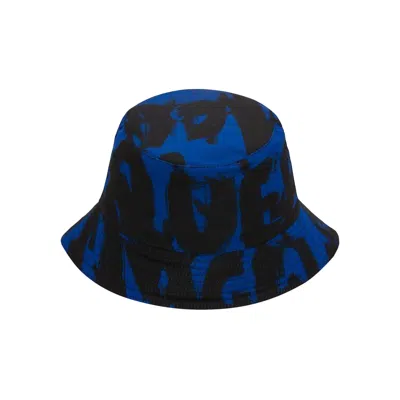 Pre-owned Alexander Mcqueen Graffiti Logo Print Bucket Hat 'royal/black' | Blue | Women's Size S