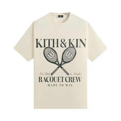 Pre-owned Kith X Wilson Racquet Crew Vintage Tee 'sandrift' | Tan | Men's Size Xl In Brown