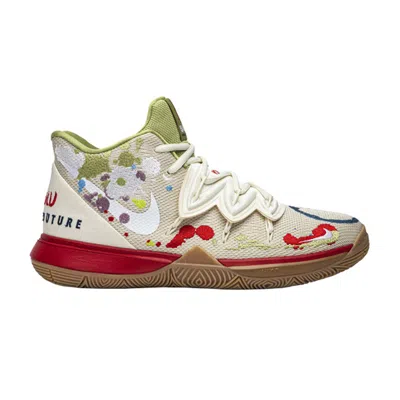 Pre-owned Nike Bandulu X Kyrie 5 Gs 'embroidered Splatters' | Cream | Kid's Size 3.5