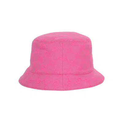 Pre-owned Gucci Canvas Reversible Bucket Hat 'pink' | Women's Size S