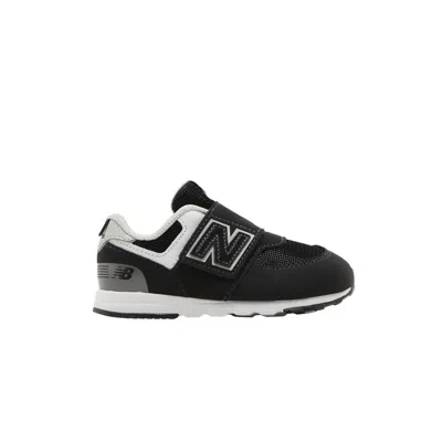 Pre-owned New Balance 574 New-b Hook & Loop Toddler Wide 'black White' | Infant Size 5