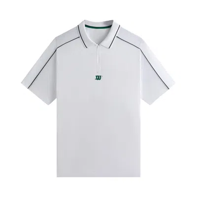 Pre-owned Kith X Wilson Doherty Zip Front Polo 'white' | Men's Size L