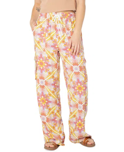 Roxy Juniors' Precious Cargo Printed Wide-leg Pants