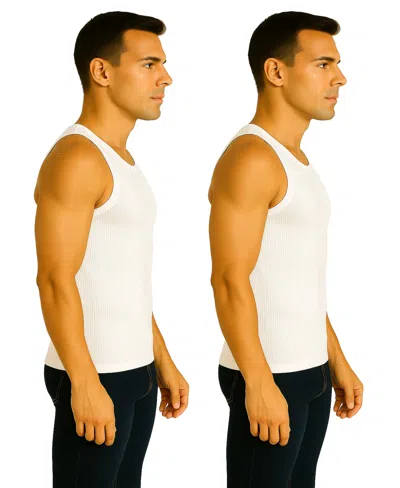 Galaxy By Harvic Men's 2-pack Heavyweight Ribbed Tank Top