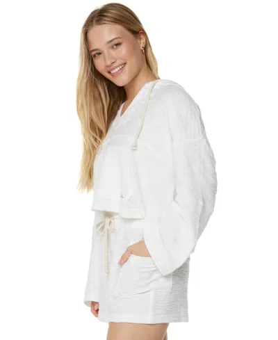 Roxy Rich Coast Hoodie In White