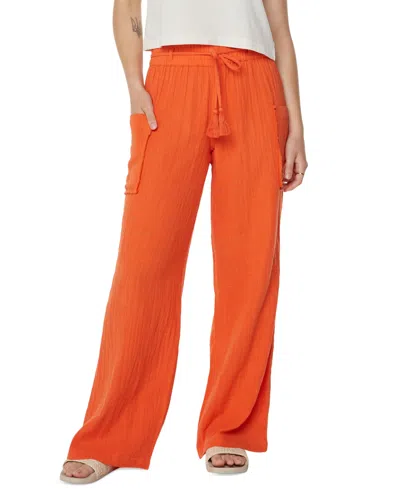 Roxy Juniors' Sea Goldie Wide-leg Cotton Pants