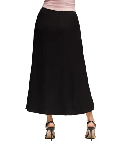 24seven Comfort Apparel Women's Elastic Waist A Line Maxi Skirt