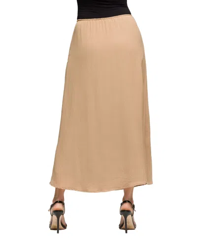 24seven Comfort Apparel Women's Elastic Waist A Line Maxi Skirt