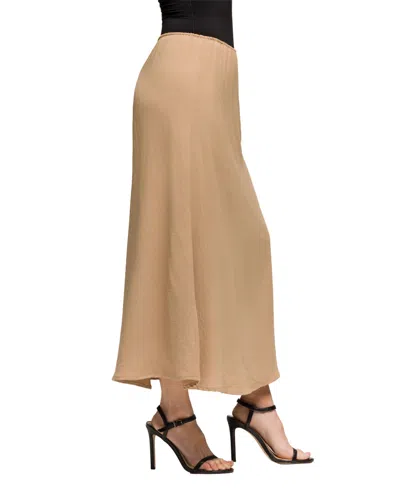 24seven Comfort Apparel Women's Elastic Waist A Line Maxi Skirt