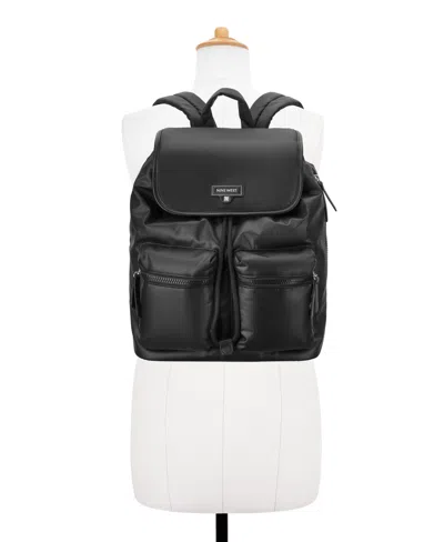 Nine West Jaren Large Flap Backpack In Black