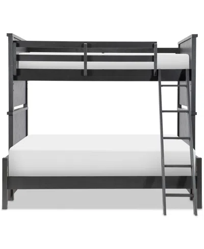 Macy's Kitt Twin Over Full Bunk Bed In Black