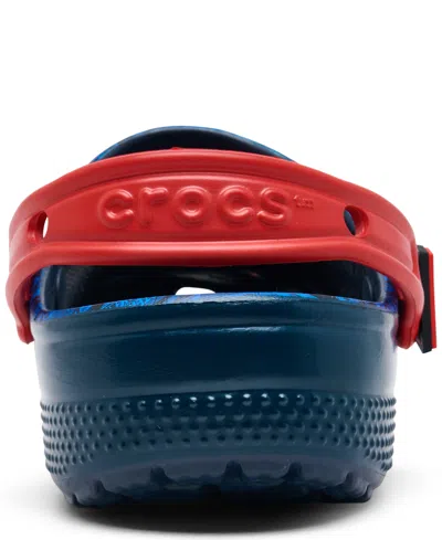 Crocs X Superman Big Kids Classic Clogs From Finish Line In Blue