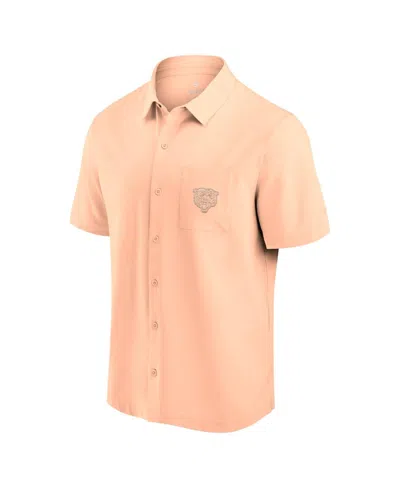 Fanatics Men's Light Pink Miami Dolphins Front Office Button-up Shirt In Orange