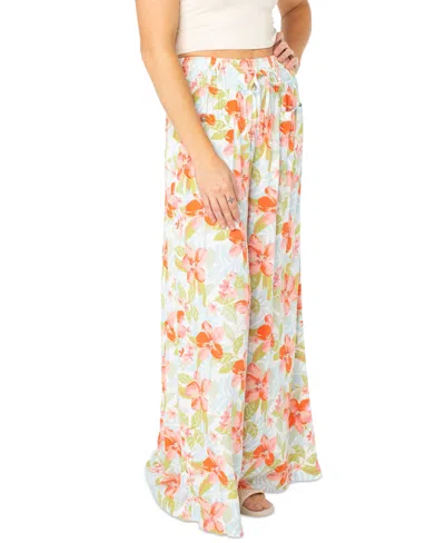 Roxy Sunset Daze Wide Leg Pants In White