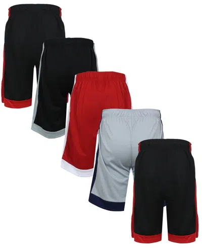 Galaxy By Harvic Men's 5-pack Lightweight Breathable Moisture Wicking Mesh Shorts In Multi