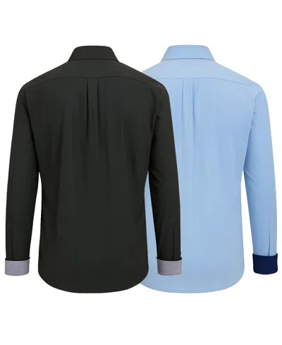 Galaxy By Harvic Men's 2-pack Slim Fit Solid Dress Shirt