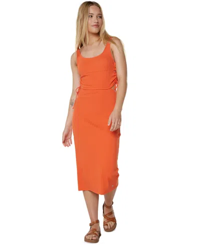 Roxy Surf Stoked Midi Dress In Orange