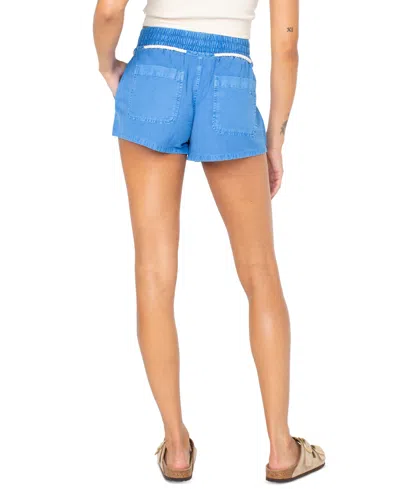 Roxy Juniors' Paddle On Drawstring-waist Shorts In Blue