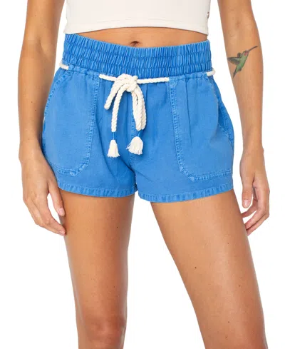 Roxy Juniors' Paddle On Drawstring-waist Shorts In Blue