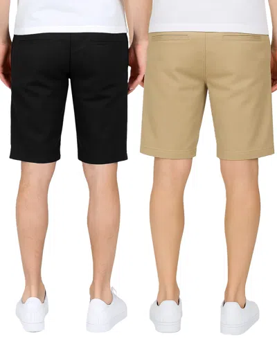 Galaxy By Harvic Galaxy Start Men's 2-pack Flex Stretch Chino Shorts In Multi