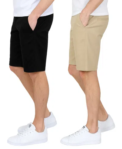 Galaxy By Harvic Galaxy Start Men's 2-pack Flex Stretch Chino Shorts In Multi