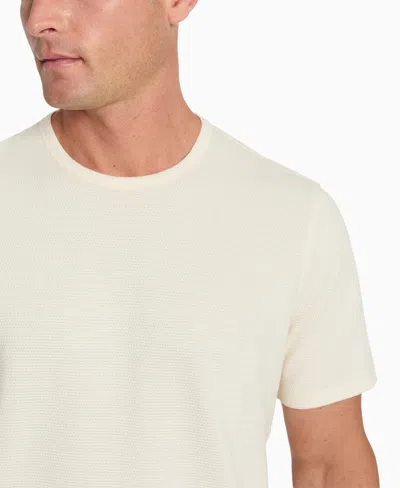 Kenneth Cole Men's Slim-fit Textured T-shirt In White