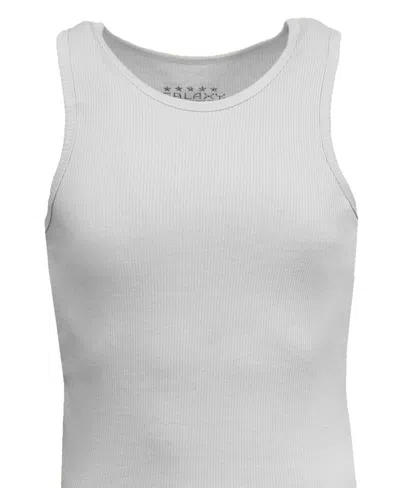 Galaxy By Harvic Men's Heavyweight Ribbed Tank Top In White