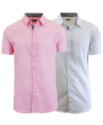 Galaxy By Harvic Men's 2-pack Slim Fit Button-down Dress Shirt