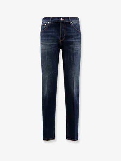 Pt Torino Denim Trousers With Belt Loops