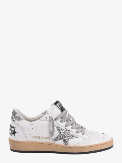 Golden Goose Deluxe Brand Women Ballstar Leather Sneakers With Logo On The Side In White