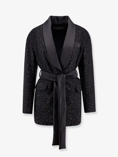 Max Mara Pau Viscose Blend Blazer With All-over Sequins