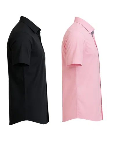 Galaxy By Harvic Men's 2-pack Slim Fit Button-down Dress Shirt