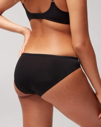 Soma Women's Embraceable Bikini Panty With Lace In Black Size Large |