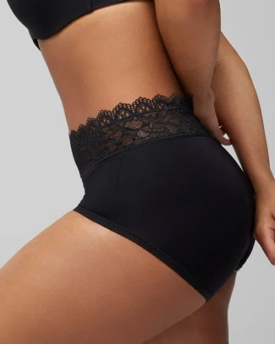 Soma Women's Embraceable Brief Panty With Lace In Ivory Size 2xl |