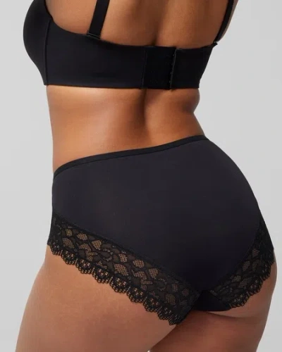 Soma Women's Embraceable High-leg Panty With Lace In Ivory Size 2xl |
