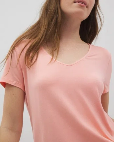 Soma Women's Cool Nights Short Sleeve Pajama Tee In Neutral Size 2xl |  Pajama Sets
