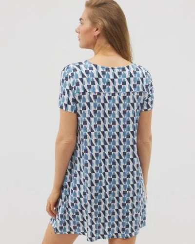 Soma Women's Cool Nights Short Sleeve Nightgown In Ivory Size Large |