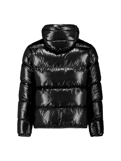 Herno Hooded Shiny Down Jacket In Black
