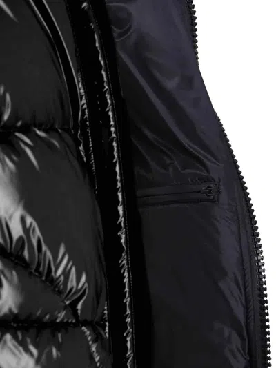 Herno Hooded Shiny Down Jacket In Black