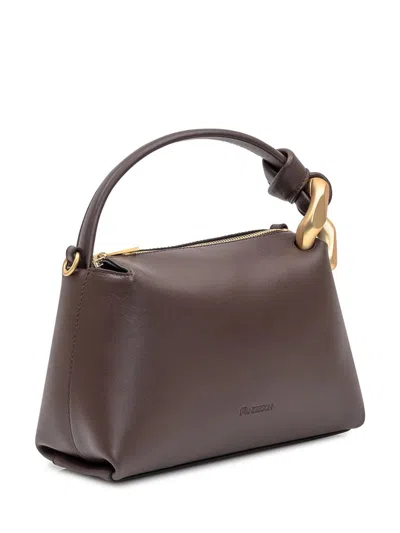 Jw Anderson J.w. Anderson Brown Leather Small Jwa Corner Handbag