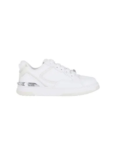 Versace Sneakers With Embossed Logo In White