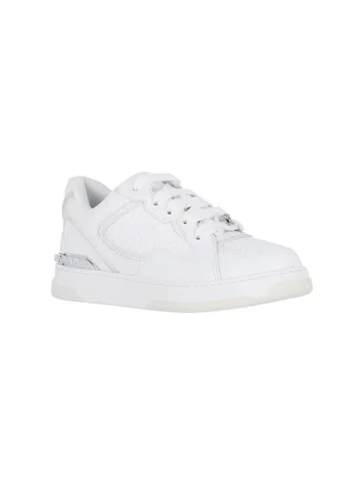 Versace Sneakers With Embossed Logo In White