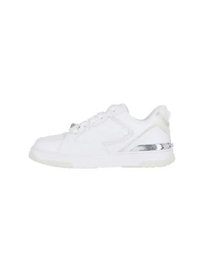 Versace Sneakers With Embossed Logo In White