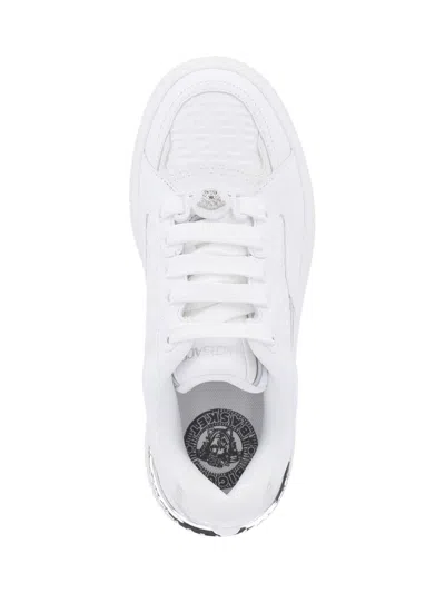 Versace Sneakers With Embossed Logo In White