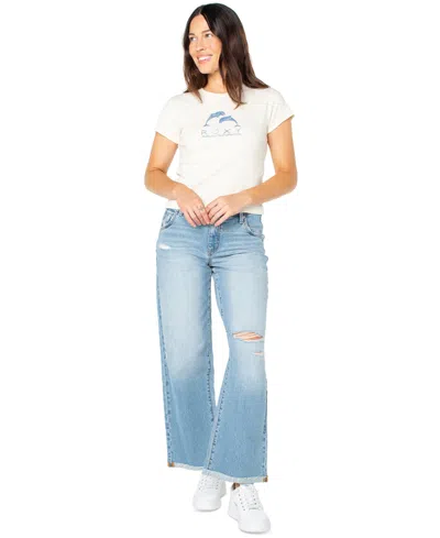 Roxy Juniors' Sunset Dreams 90s Cotton Baby T-shirt In White