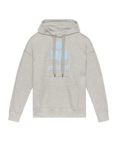 Isabel Marant Relaxed-fit Hoodie With Iconic Graphic Logo In Gray