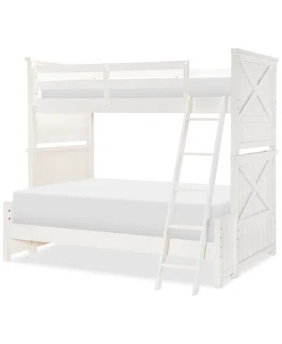 Macy's Kitt Twin Over Full Bunk Bed In White